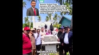 Bantah Kemendagri, Anggota DPD Azhari Cage Buktikan Pulau Panjang Milik Aceh: Ini Ada Prasastinya!