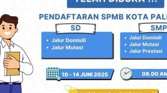 Pendaftaran SPMB Palembang 2025 Tahap 2 Dibuka, Ini Cara Daftar dan Link Resminya