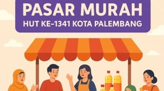 Palembang Gelar Pasar Murah 5 Hari Berturut-turut Sambut HUT 1341, Ini Lokasinya