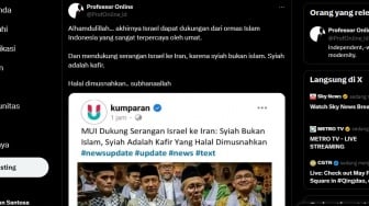 CEK FAKTA: MUI Dukung Israel Serang Iran, Sebut Syiah Kafir Halal Dimusnahkan, Benarkah?