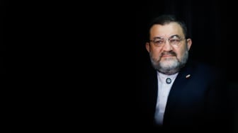 Duta Besar Iran untuk Indonesia, Mohammad Boroujerdi saat melakukan sesi wawancara dengan Redaksi Suara.com di Jakarta, Senin (23/6/2025). [Suara.com/Alfian Winanto]