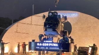 Helikopter Puma 'Mendarat' Abadi di Cibinong, Simbol Sejarah dan Penataan Kota Bogor