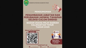 Seleksi Direksi BUMD Kaltim 2025 Resmi Dibuka, Ini Syarat Lengkapnya