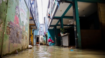 Banjir Luapan Kali Ciliwung Rendam Kebon Pala, Jakarta Timur