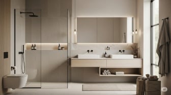 5 Desain Kamar Mandi Keren 2025, Spa Minimalis hingga Biophilic!