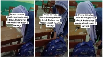 Viral! Ibu "Booking" Bangku Depan Buat Anak di Sekolah Pakai Tali Rafia, Tuai Pro dan Kontra