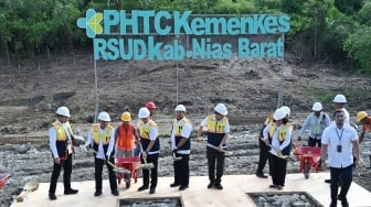 Wagub Surya Bersama Menkes Groundbreaking RSUD Pratama Nias Barat