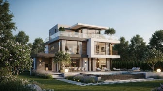 8 Desain Rumah 3 Lantai dengan Rooftop Modern, Solusi Cerdas Hunian Perkotaan
