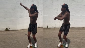 Heboh Wiz Khalifa 'Pamer' Aura Farming Pacu Jalur Sambil Main Skateboard