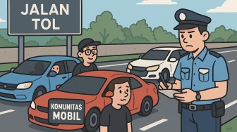 Komunitas Otomotif Konvoi Ikuti Tren Aura Farming di Tol Berujung Ditilang