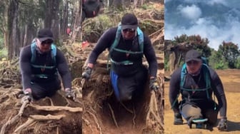 Viral Pria Disabilitas Tanpa Dua Kaki Ini Taklukkan Gunung Prau