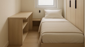 5 Desain Kamar Tidur 1x1 Meter Keren, Nyaman dan Terlihat Luas!