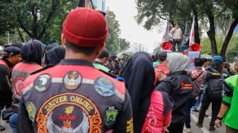 Demo Ojol di Monas: Tolak Potongan 10% dan Minta Perppu sebagai Payung Hukum