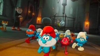Lagi Tayang di Bioskop, Film Smurfs Hadirkan Rihanna dan James Corden
