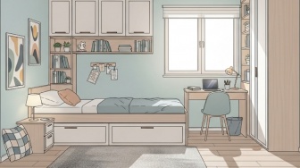 5 Desain Kamar Tidur Sempit yang Estetik, Cocok untuk Pasangan Muda!