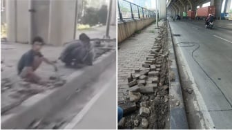 7 Pencuri Kabel Lampu di Cilincing Ditangkap, Jalanan Gelap Gulita hingga Viral di Medsos