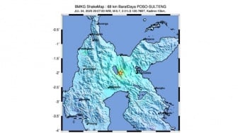11 Kali Gempa Susulan Pasca Gempa Tektonik M5,7 Guncang Poso Sulawesi Tengah