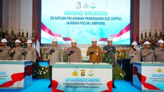 Komitmen Dukung MBG, Kapolri Resmikan 20 SPPG di Lampung