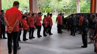 Megawati Tiba di Bimtek PDIP di Bali, Disambut Jajaran Pejabat DPP PIDP