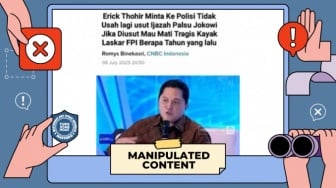 CEK FAKTA: Erick Thohir Minta Polisi Hentikan Kasus Ijazah Palsu Jokowi, Benarkah?