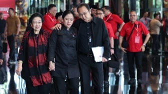Momen Hangat Keluarga Megawati, Puan-Prananda Prabowo Berangkulan Warnai Bimtek PDIP di Bali