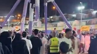Viral Video Detik-Detik Wahana Bermain di Arab Saudi Patah, 23 Orang Terluka