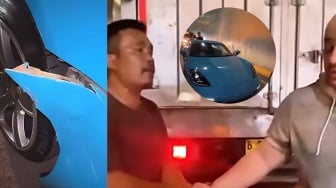 Mobil Mewah Diserempet Truk, Reaksi Pemilik Porsche Ini Bikin Warganet Kagum
