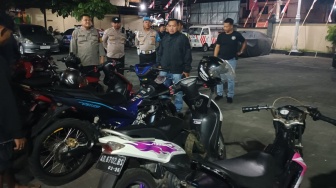 Polsek Kartasura Gelar Patroli Balap Liar dan Knalpot Brong, 15 Motor Diamankan