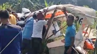 Saksi Mata Ungkap Detik-Detik Pesawat Miring Sebelum Hantam Tanah di Ciampea: Suaranya Mengerikan