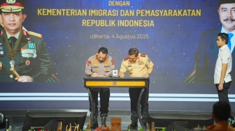 Hadapi Kejahatan Lintas Negara, Kapolri dan Menteri Imipas Teken 'Pakta' Sinergisitas