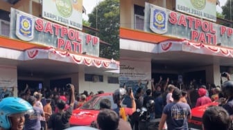 Warga Geruduk Kantor Satpol PP Pati, Marah Donasi Air Mineral untuk Demo Disita