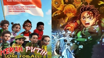 Rilis Terpaut Sehari, Pilih Nonton Merah Putih One for All atau Kimetsu No Yaiba Infinity Castle?