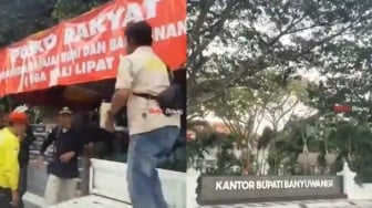 Kenaikan PBB Sudah Dibantah, Posko Depan Kantor Bupati Banyuwangi Masih Banjir Bantuan Logistik