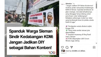 Spanduk 'Gubernur Pencitraan' Sambut KDM di Sleman, Pelaku Wisata: Jangan Jadikan DIY Bahan Konten!