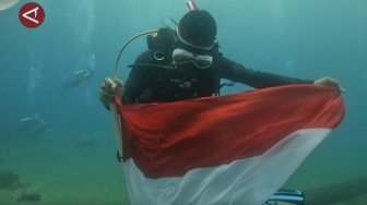 Merah Putih Berkibar di Kedalaman Jayapura: Aksi 34 Penyelam Bikin Merinding!