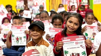 PNM Ajak Anak Nasabah 3T Rayakan 80 Tahun Kemerdekaan lewat Lomba Mewarnai