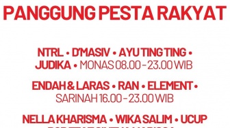 Gebrakan HUT RI ke-80: Penyanyi Top Guncang 5 Panggung Rakyat Jakarta, Ada Ayu Ting Ting