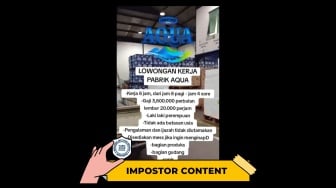 CEK FAKTA: Lowongan Kerja Palsu AQUA Ramai di TikTok
