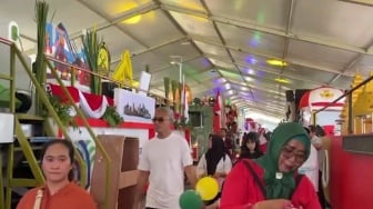 Suasana Pesta Rakyat di Monas dalam Rangka Perayaan HUT ke-80 RI