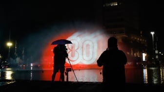 Video Mapping Air Mancur Bundaran HI Meriahkan HUT RI ke-80