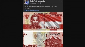 Viral Uang Pecahan Rp 250.000 Edisi Spesial HUT RI ke-80, Cek Faktanya!