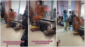 Potret Miris Layanan Kesehatan, Viral Pasien Kelelahan Tidur di Lantai saat Antre Berjam-jam di RS