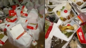 Heboh Video Ratusan Nasi Kotak Berserakan Diduga Menu HUT RI di Istana, Publik Murka: Efisienshit!