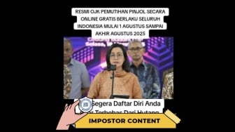CEK FAKTA: Hoaks Sri Mulyani Umumkan Program Pemutihan Pinjol dari OJK, Waspada Modus Penipuan!
