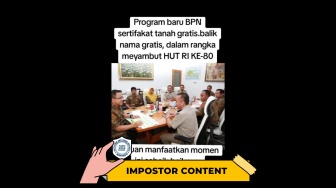 CEK FAKTA: Benarkah Ada Program Sertipikat Tanah Gratis BPN di HUT RI ke-80?