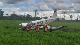 Pesawat Terbakar dan Tergelincir di Papua Hari Ini