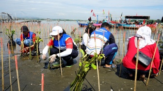 Cegah Abrasi, Pertamina Patra Niaga Tanam Mangrove dan Gelar Bersih Pantai di Semarang