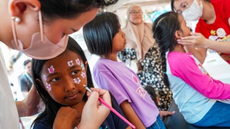Pasar Rakyat dan Face Painting Meriahkan Perayaan HUT ke-80 RI di Tangerang