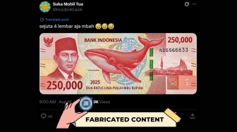 CEK FAKTA: Heboh Uang Pecahan Rp250.000 Rayakan HUT RI ke-80