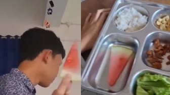 Miris! Viral Semangka Setipis Tisu di Program Makan Gratis Rp71 T, Netizen: Kayak Makanan Penjara